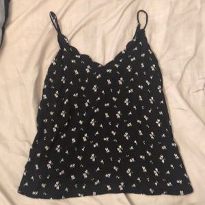 Black floral Tank top